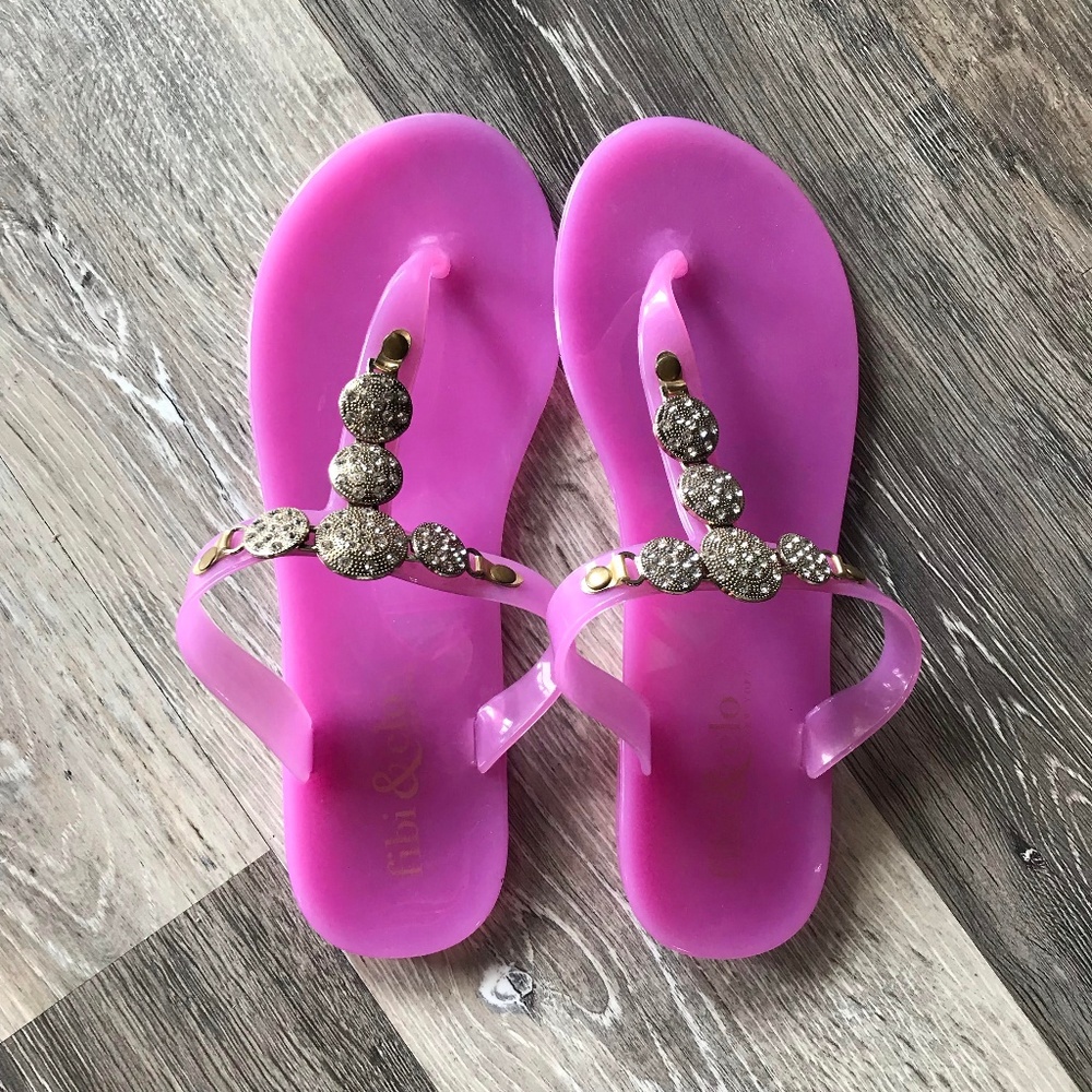 Pink Slip on Sandals